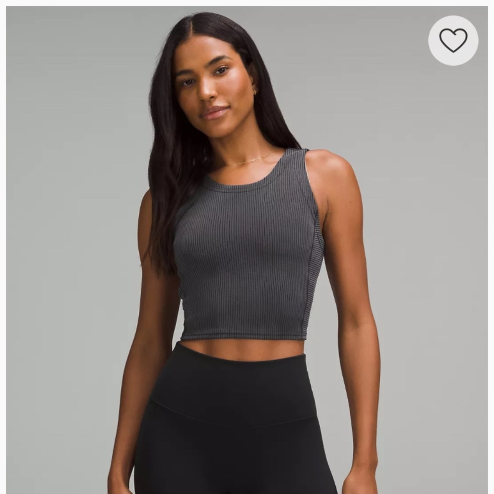 Lululemon Ribbed Softstreme Cropped Tank Black